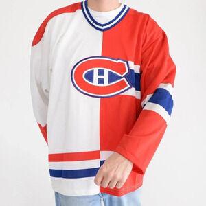 CCM Montreal Canadiens 1983 NHL Home & Away Split Vintage Hockey Jersey - Large